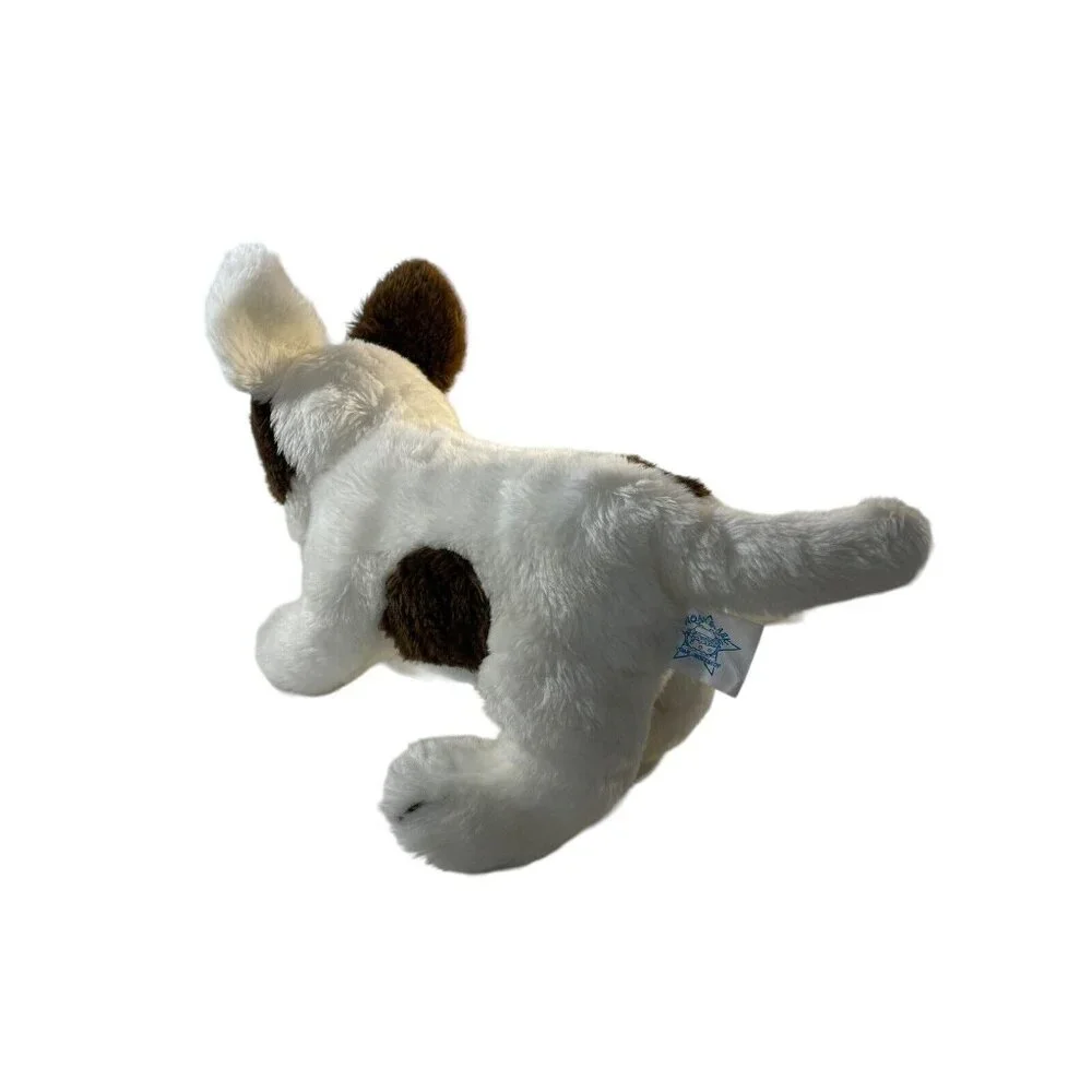 Plush Noah's Ark‎ Animal Workshop Puppy Dog 15” White Brown Stuffed Animal